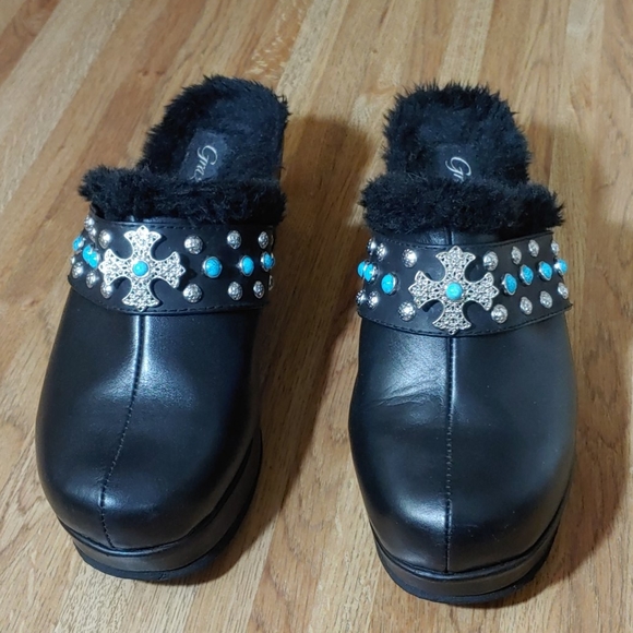 Grazie Jessup Leather Mules 7.5 - Picture 3 of 14